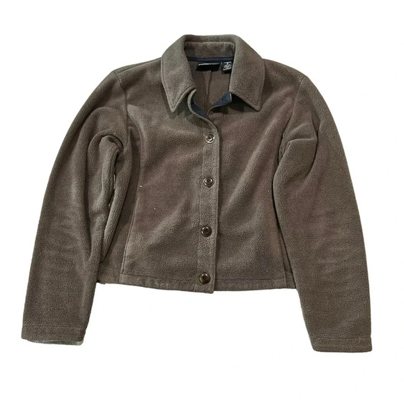 Patagonia Women's Brown Button‎ Front Cropped Blazer Size Small - Picture 1 of 4